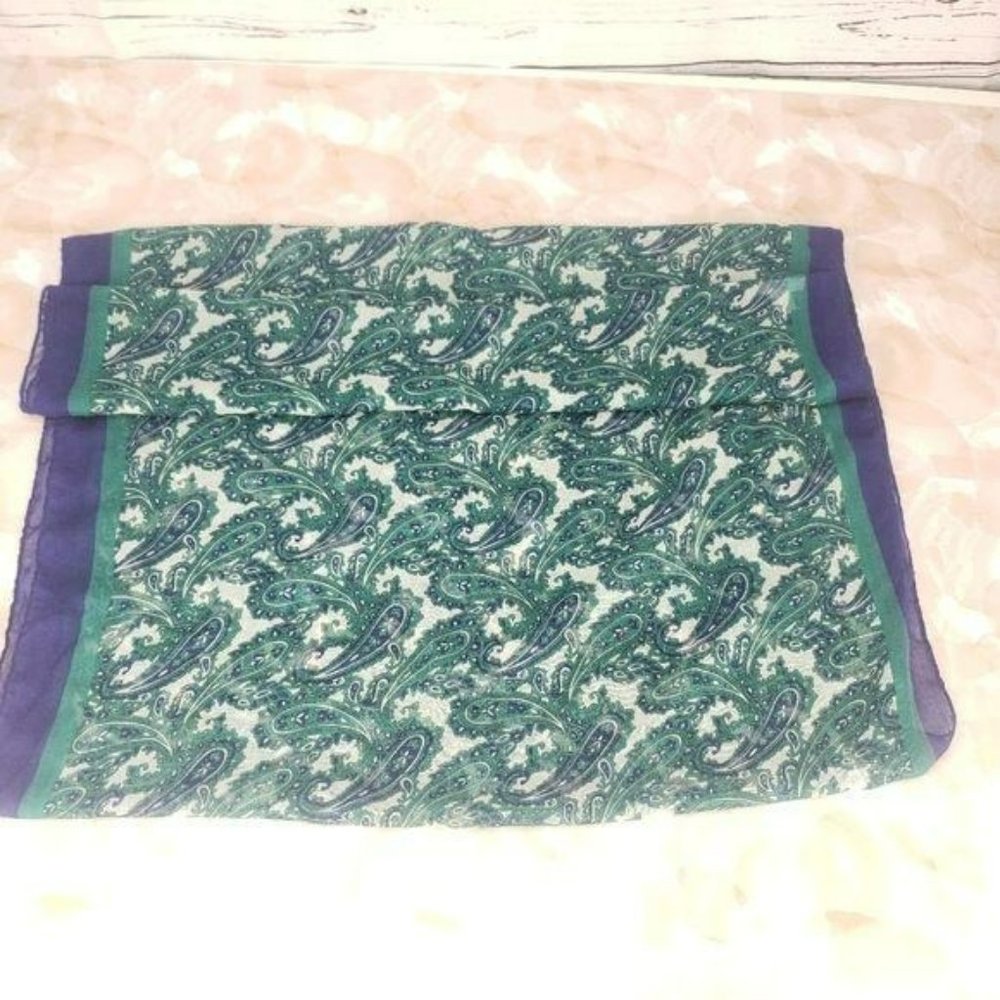 Charming Charlie paisley blue infinity scarf Art Abstract Scarf